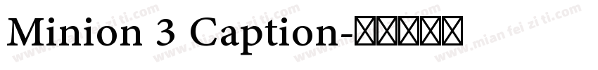 Minion 3 Caption字体转换